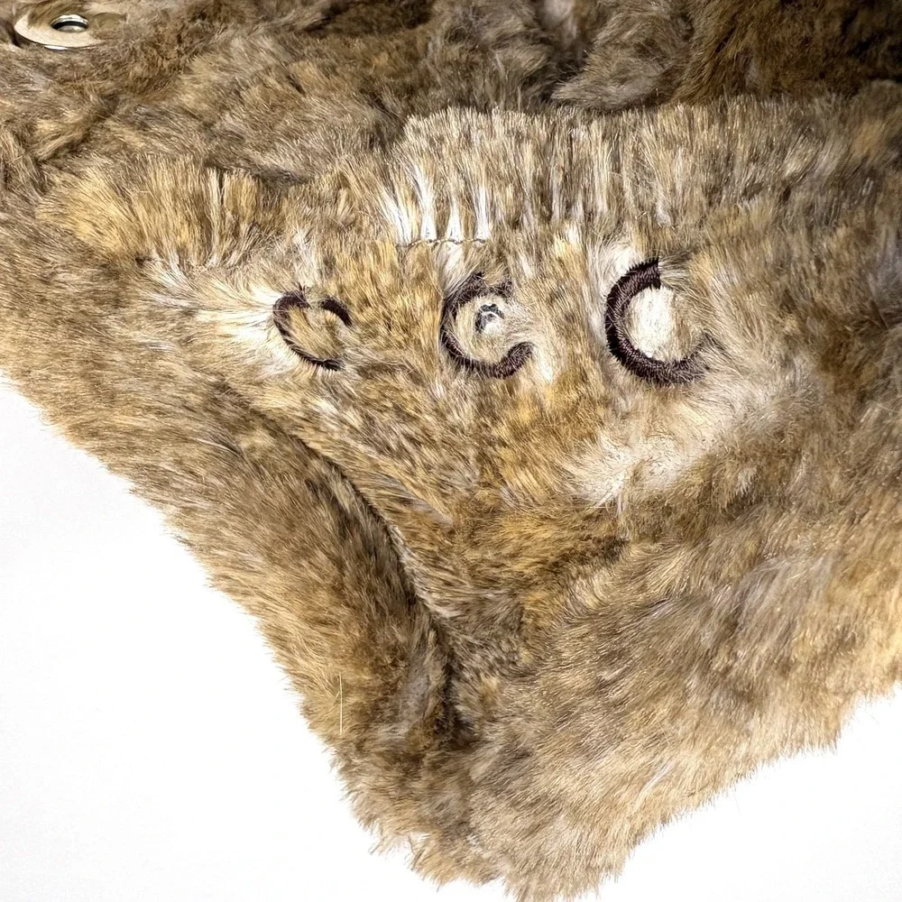 Lovesac‎ Sodasac Brown Faux Fur Cup Holder Snap In Sectional Accessory
